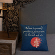 Believe To Win Haiku With Sun Tree on Premium Pillow