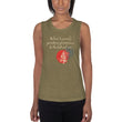 Believe To Win Haiku With Sun Tree on Women's Muscle Tank Top