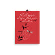 Walk With A Purpose Haiku With Dragonfly on Enhanced Matte Paper Poster