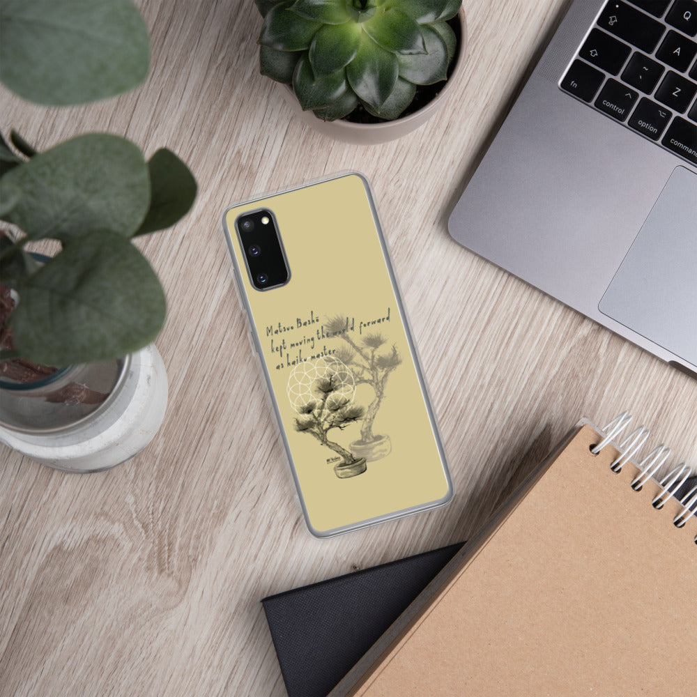 Matsuo Basho Haiku With Bonsai on Samsung Phone Case