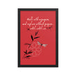 Walk With A Purpose Haiku With Dragonfly on Enhanced Matte Paper Poster - Framed