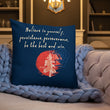 Believe To Win Haiku With Sun Tree on Premium Pillow