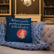 Believe To Win Haiku With Sun Tree on Premium Pillow