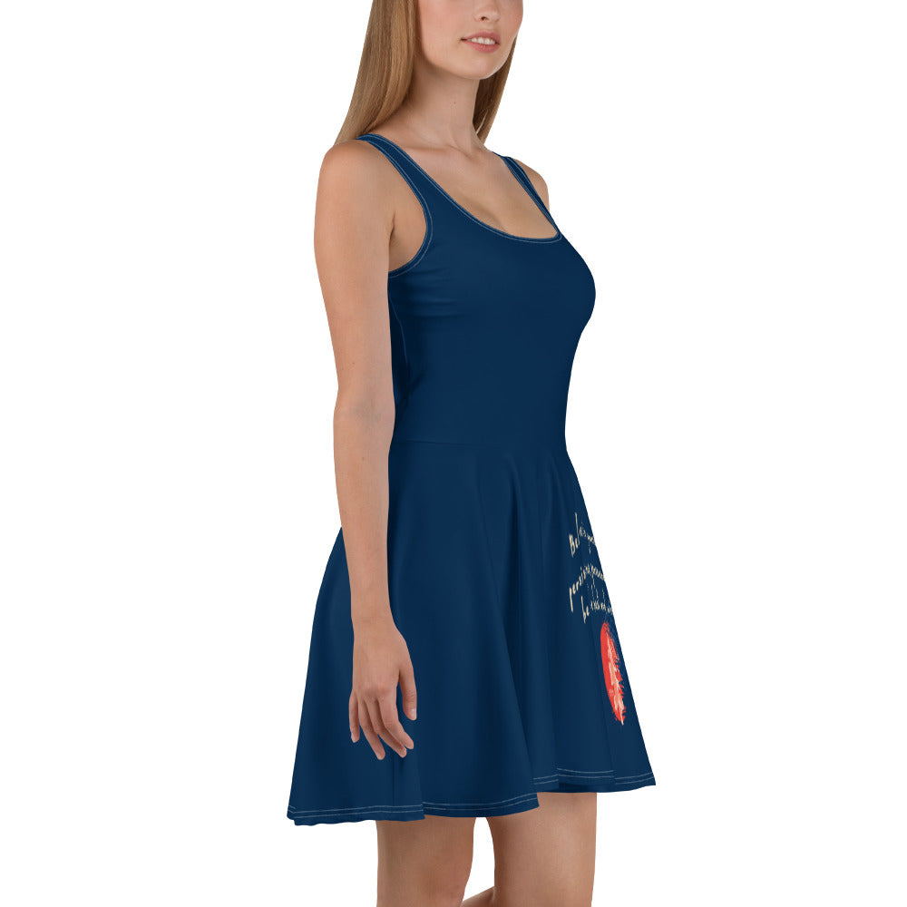 Believe To Win Haiku With Sun Tree on Women's Skater Dress