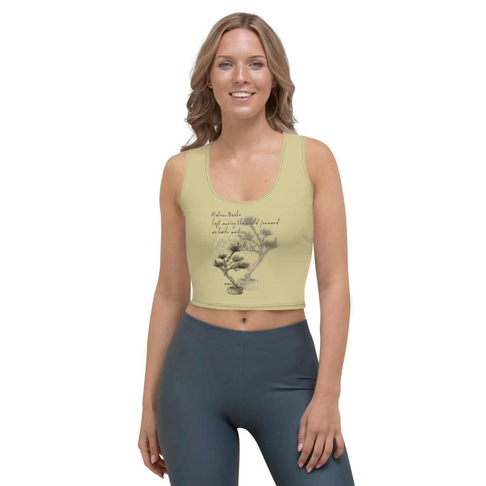 Matsuo Basho Haiku With Bonsai on Women's Original Crop Tank Top