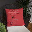 Walk With A Purpose Haiku With Dragonfly on Basic Pillow