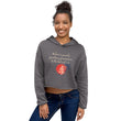 Believe To Win Haiku With Sun Tree on Women's Crop Hoodie