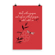 Walk With A Purpose Haiku With Dragonfly on Enhanced Matte Paper Poster