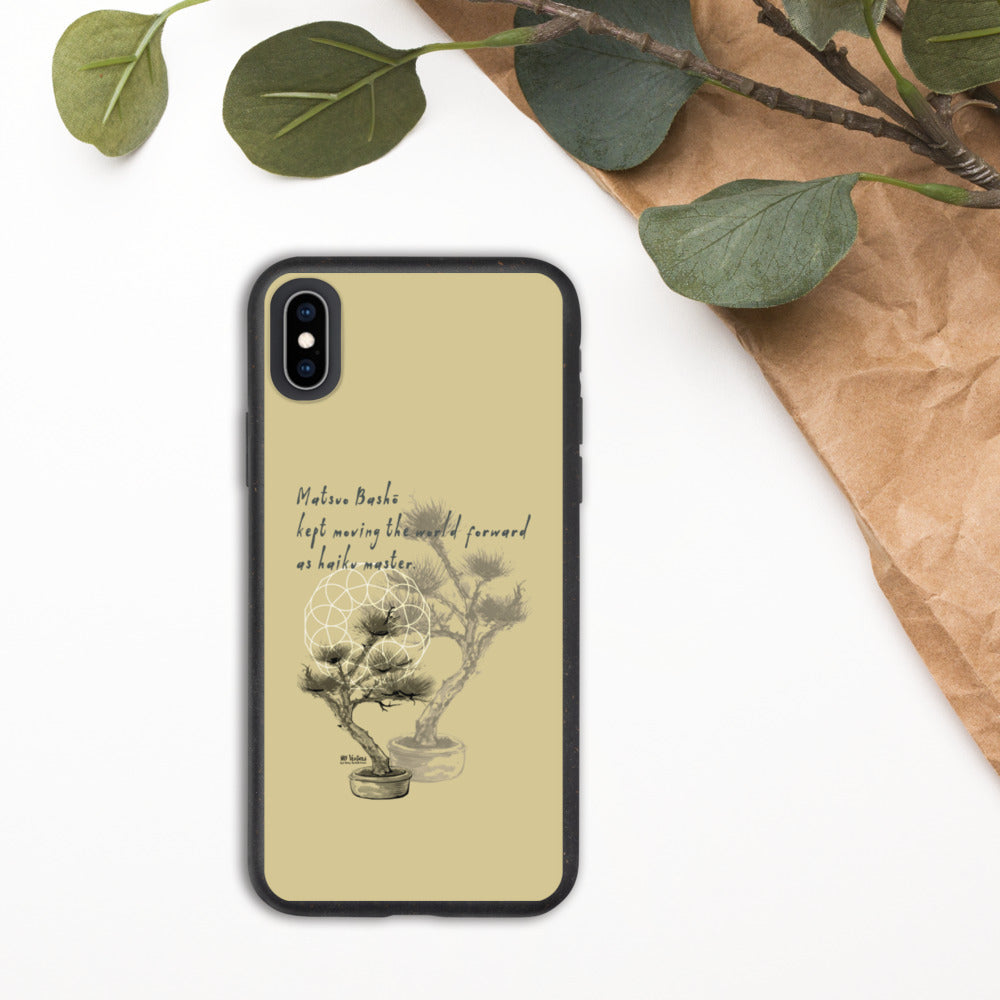 Matsuo Basho Haiku With Bonsai on Biodegradable iPhone Case