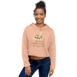 Sage Wisdom Haiku With Sparrow on Women's Crop Hoodie