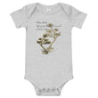 Matsuo Basho Haiku With Bonsai on Baby Short Sleeve Onesie