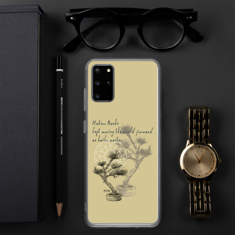 Matsuo Basho Haiku With Bonsai on Samsung Phone Case