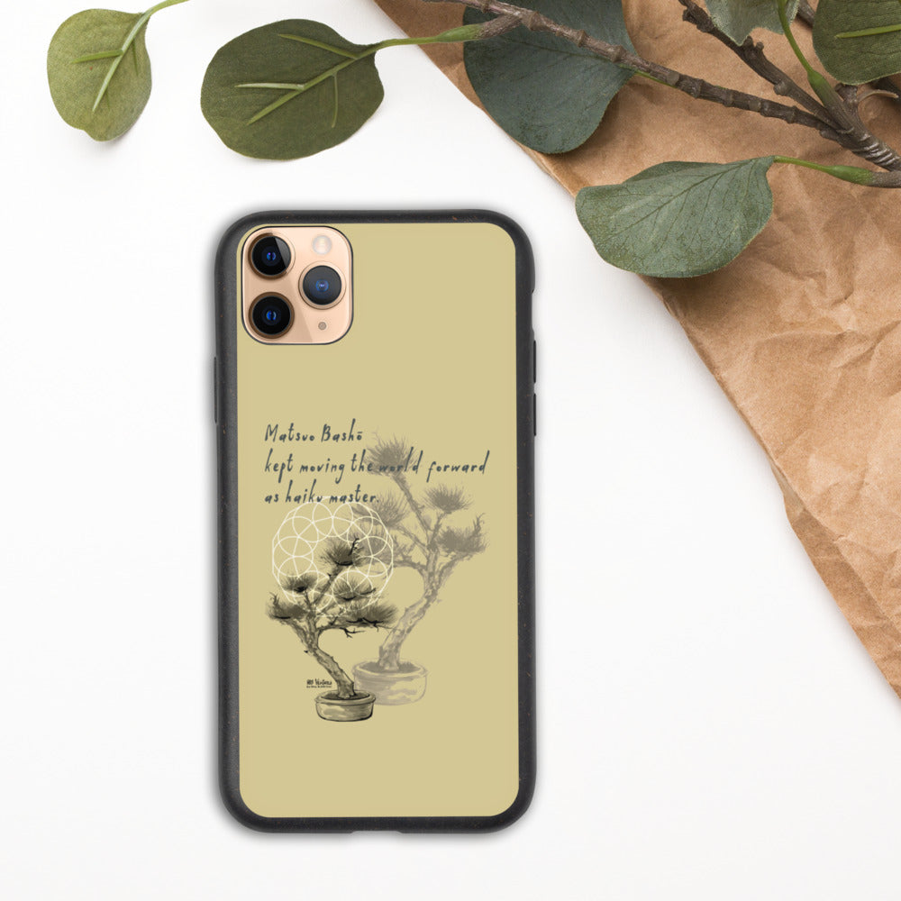 Matsuo Basho Haiku With Bonsai on Biodegradable iPhone Case