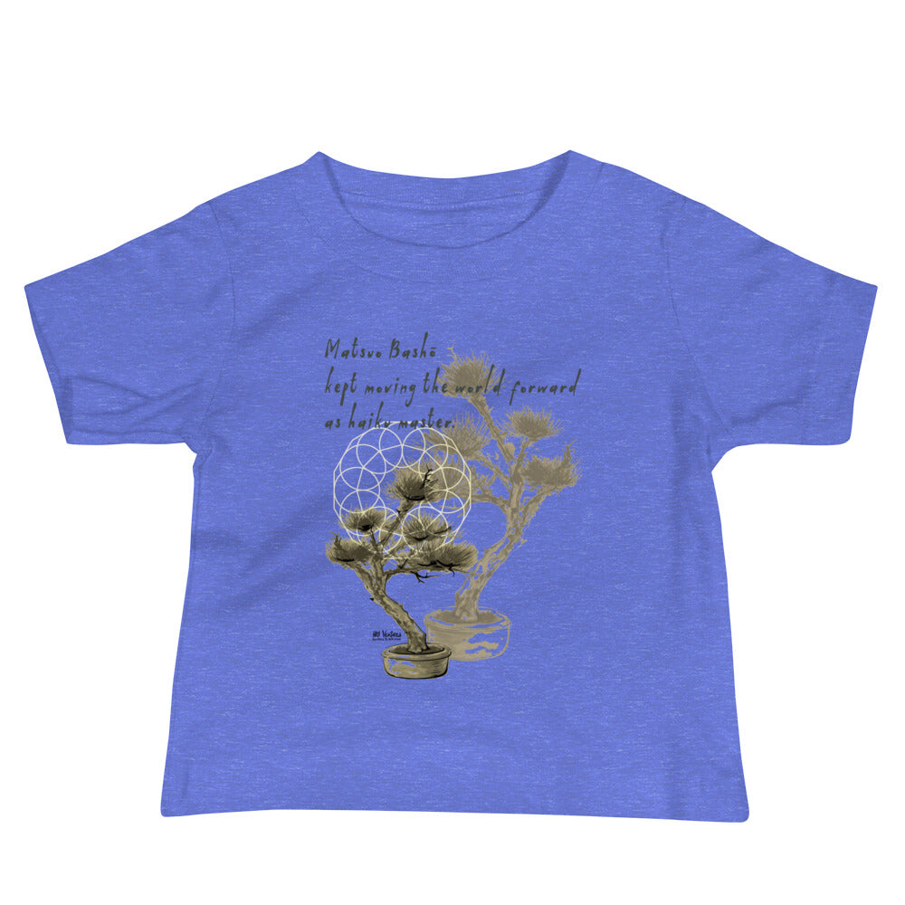Matsuo Basho Haiku With Bonsai on Baby Jersey Short Sleeve T-Shirt