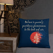 Believe To Win Haiku With Sun Tree on Basic Pillow