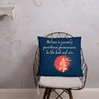 Believe To Win Haiku With Sun Tree on Basic Pillow