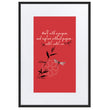 Walk With A Purpose Haiku With Dragonfly on Matte Paper Poster With Mat - Framed