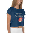 Believe To Win Haiku With Sun Tree on Women's Original Crop Top T-Shirt