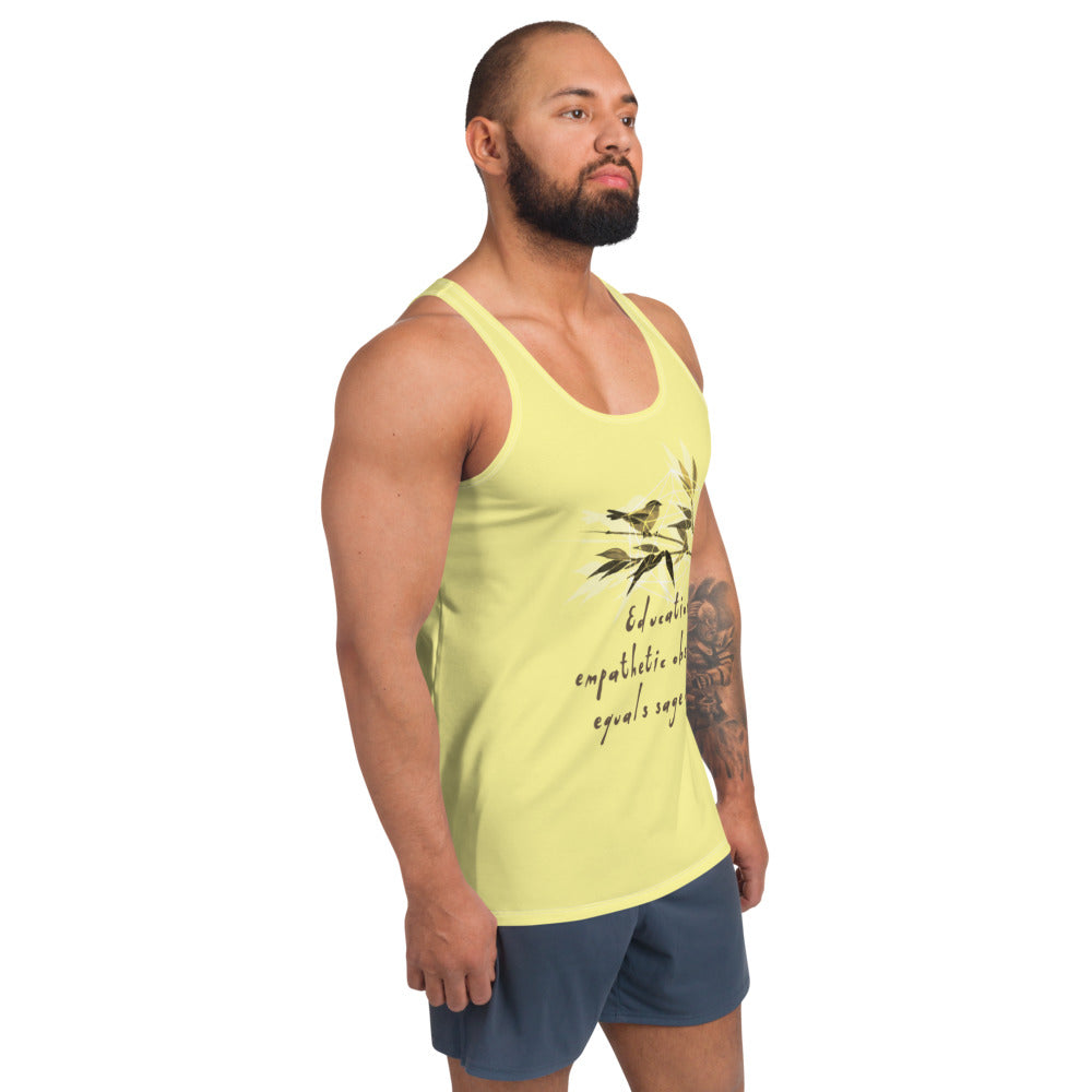 Sage Wisdom Haiku With Sparrow on Men's Original Tank Top