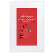 Walk With A Purpose Haiku With Dragonfly on Matte Paper Poster With Mat - Framed