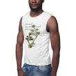 Matsuo Basho Haiku With Bonsai on Men's Muscle Shirt