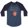 Believe To Win Haiku With Sun Tree on Unisex 3/4 Sleeve Raglan Shirt