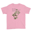 Matsuo Basho Haiku With Bonsai on Youth Short Sleeve T-Shirt