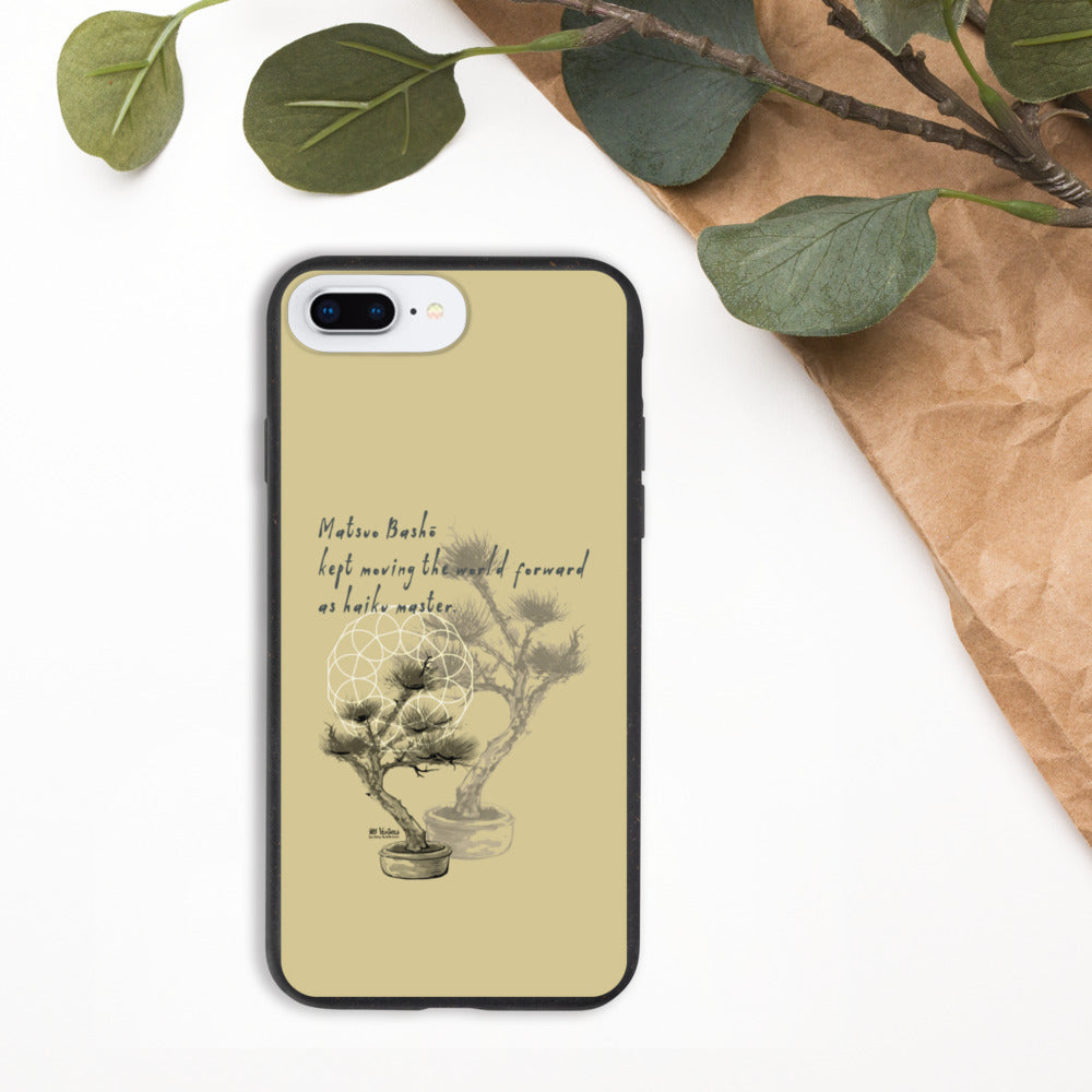 Matsuo Basho Haiku With Bonsai on Biodegradable iPhone Case