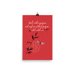 Walk With A Purpose Haiku With Dragonfly on Enhanced Matte Paper Poster