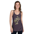 Matsuo Basho Haiku With Bonsai on Women's Racerback Tank Top