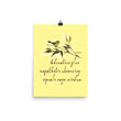 Sage Wisdom Haiku With Sparrow on Enhanced Matte Paper Poster