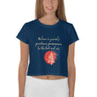 Believe To Win Haiku With Sun Tree on Women's Original Crop Top T-Shirt