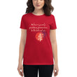 Believe To Win Haiku With Sun Tree on Women's Fashion Fit T-Shirt