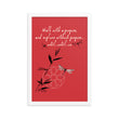 Walk With A Purpose Haiku With Dragonfly on Enhanced Matte Paper Poster - Framed