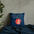 Believe To Win Haiku With Sun Tree on Premium Pillow