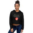 Believe To Win Haiku With Sun Tree on Women's Crop Hoodie