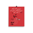 Walk With A Purpose Haiku With Dragonfly on Enhanced Matte Paper Poster