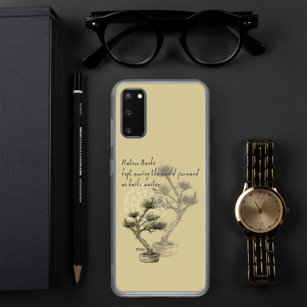 Matsuo Basho Haiku With Bonsai on Samsung Phone Case