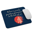 Believe To Win Haiku With Sun Tree on Mouse Pad