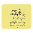 Sage Wisdom Haiku With Sparrow on Mouse Pad