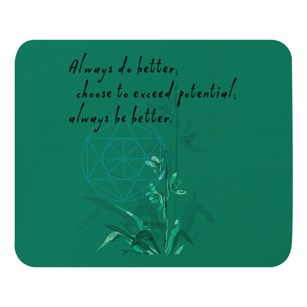 Always Better Haiku With Lilies on Mouse Pad