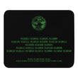 Binary Instructions To Keep Moving The World Forward With Vitruvian Earth In Green on Mouse Pad