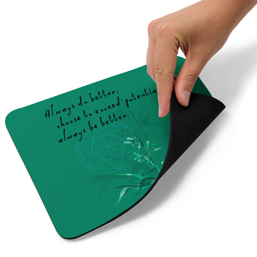 Always Better Haiku With Lilies on Mouse Pad