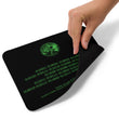 Binary Instructions To Keep Moving The World Forward With Venusian Earth In Green on Mouse Pad