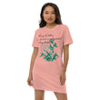 Always Better Haiku With Lilies on Women's Organic Cotton T-Shirt Dress