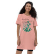 Always Better Haiku With Lilies on Women's Organic Cotton T-Shirt Dress