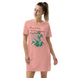 Always Better Haiku With Lilies on Women's Organic Cotton T-Shirt Dress