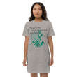 Always Better Haiku With Lilies on Women's Organic Cotton T-Shirt Dress