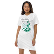 Always Better Haiku With Lilies on Women's Organic Cotton T-Shirt Dress