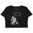 Lead By Example Haiku With Mountain Shrines on Women's Organic Crop Top